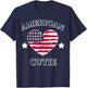 Girl American Cutie USA Flag Heart 4th July Patriot Toddler T-Shirt - T-Shirt | Navy