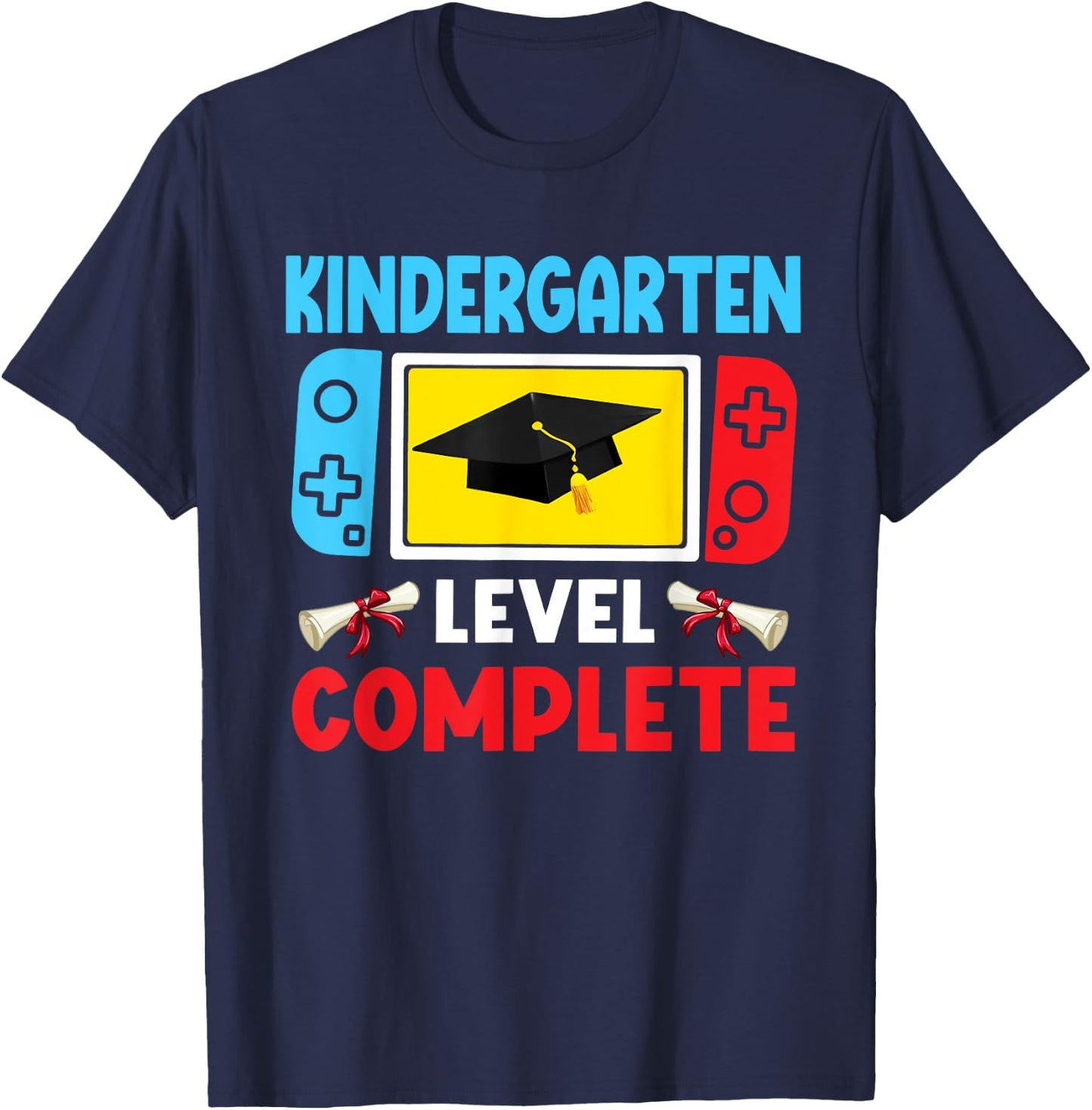 Kindergarten Level Complete Last Day Of School Graduate Boys T-Shirt - T-Shirt | Navy