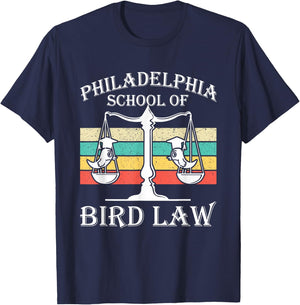 Philadelphia School of Bird Law - Vintage Bird Lover T-Shirt - T-Shirt | Navy