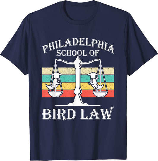 Philadelphia School of Bird Law - Vintage Bird Lover T-Shirt - T-Shirt | Navy
