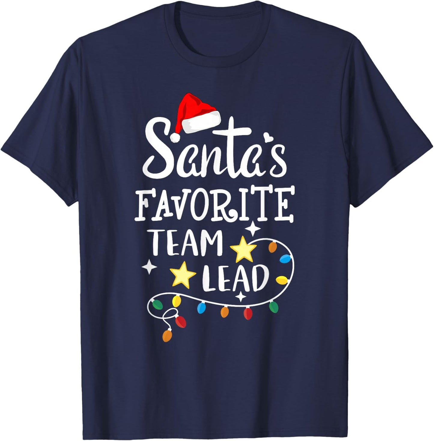 Santa's Favorite Team Lead Christmas manager - team leader T-Shirt - T-Shirt | Navy