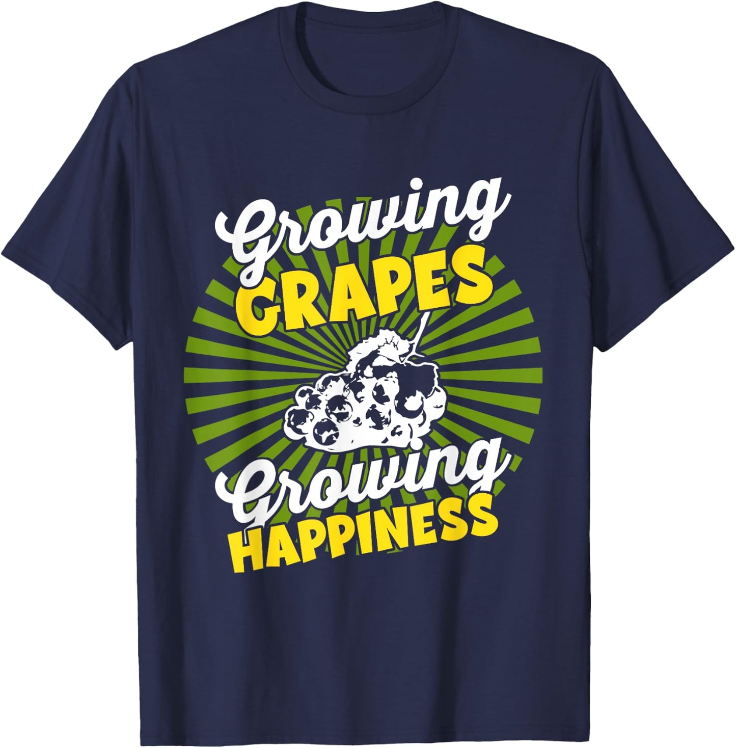 Growing Crop - Agricultural Farmer Harvest Grape T-Shirt - T-Shirt | Navy