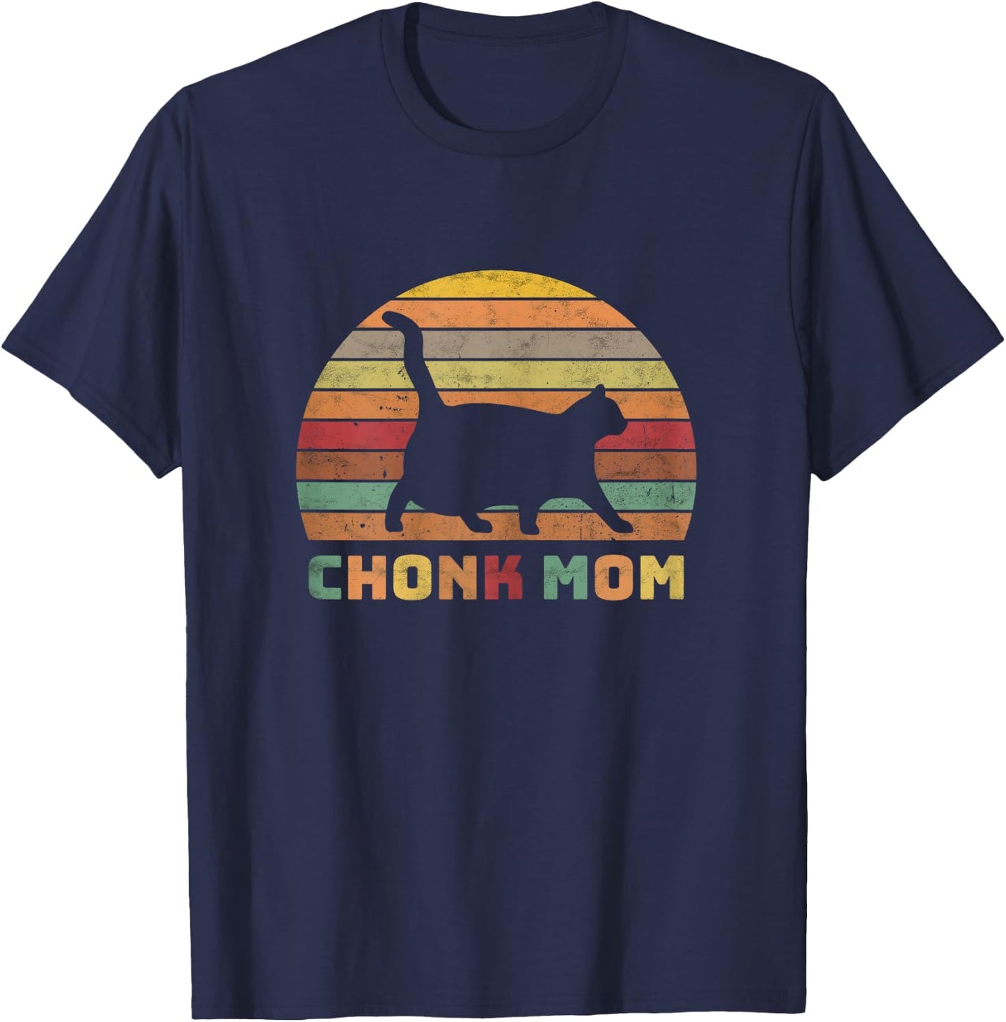 Funny Chonk Scale Cat Meme Memes T-Shirt - T-Shirt | Navy