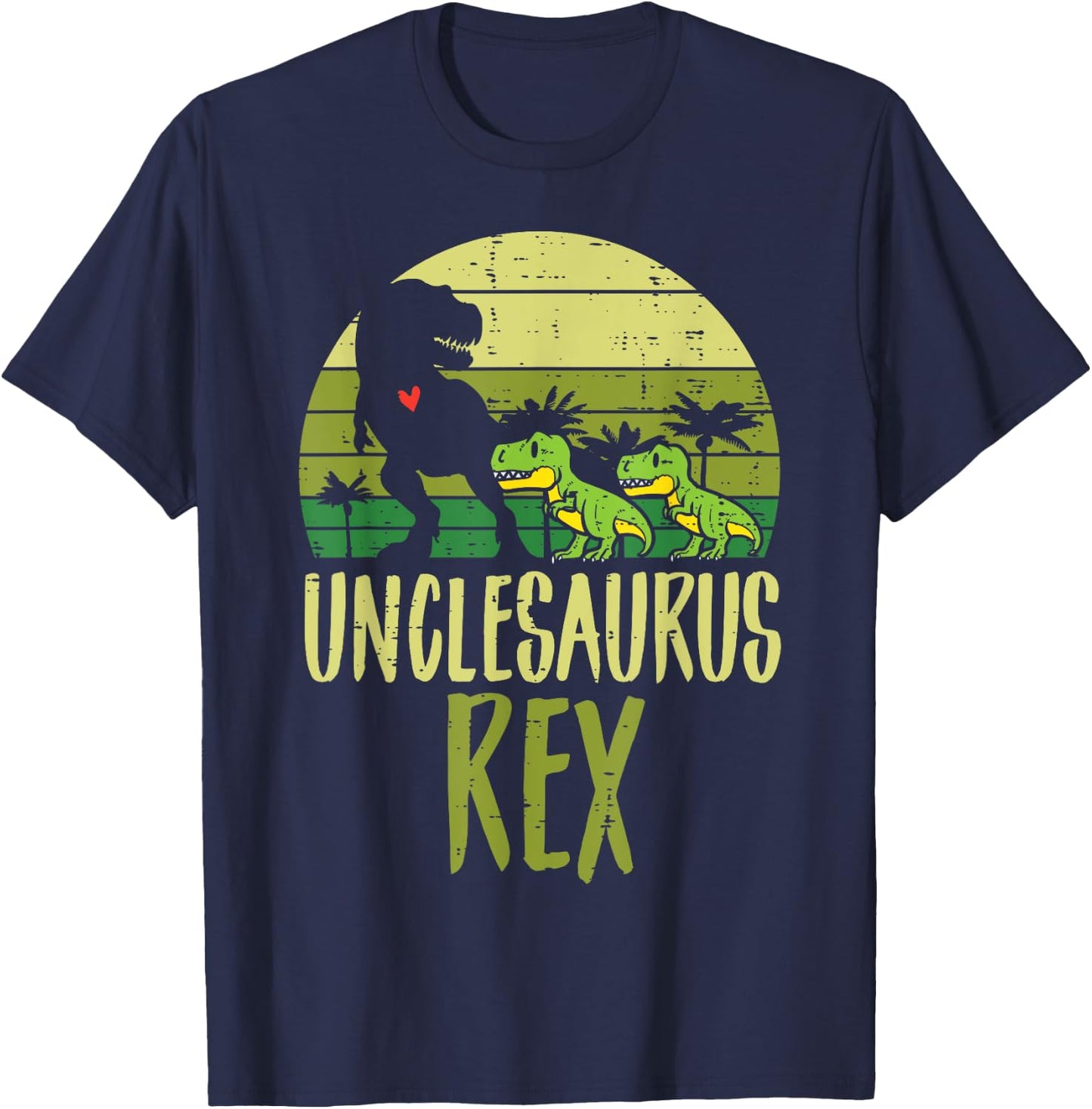 Unclesaurus Trex Funny Fathers Day Dinosaur Dino Uncle Men T-Shirt - T-Shirt | Navy