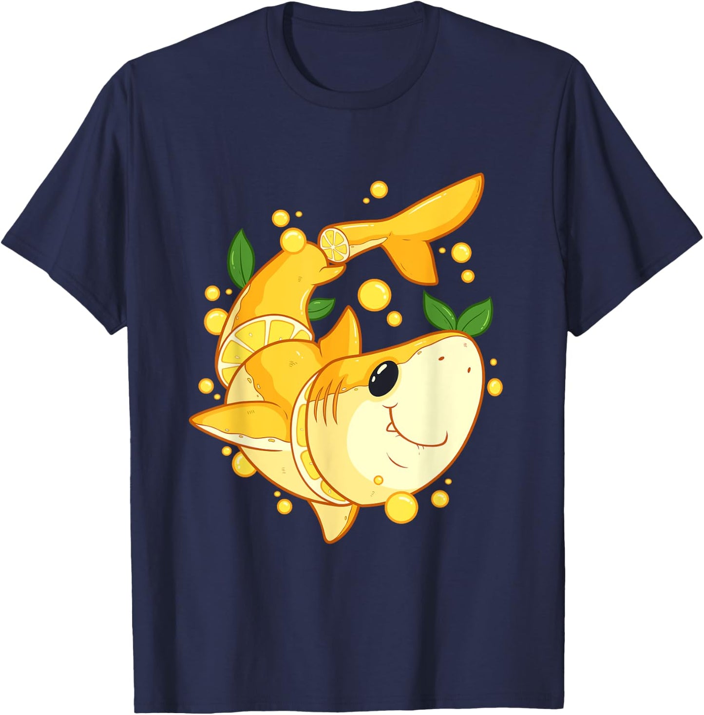 Funny Chopped Lemon Shark Word Game Shark Gift T-Shirt - T-Shirt | Navy