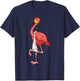 Cool Broken Leg Flamingo | Funny Fractured Shorebird Gift T-Shirt - T-Shirt | Navy