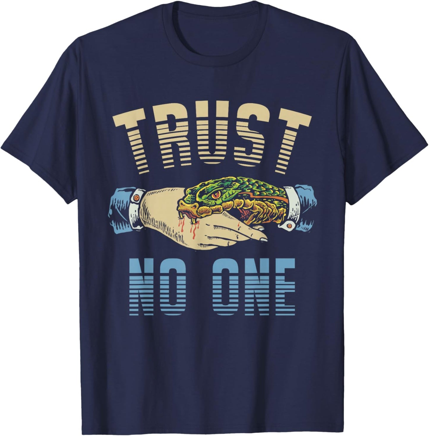 Trust no One - Snake Bite T-Shirt - T-Shirt | Navy