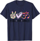 Peace Love Namaste Funny Yoga Hippie Yogi Tie Dye OM Sign T-Shirt - T-Shirt | Navy