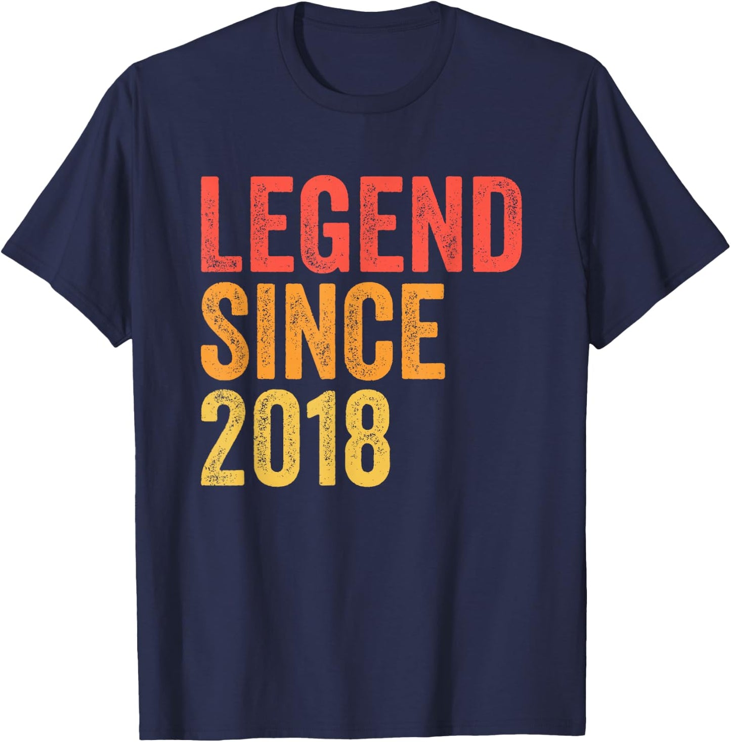Legend Since 2018 Funny Birthday Year Retro Legend T-Shirt - T-Shirt | Navy