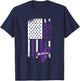 Purple Up Month Of The Military Child American Flag Kids T-Shirt - T-Shirt | Navy