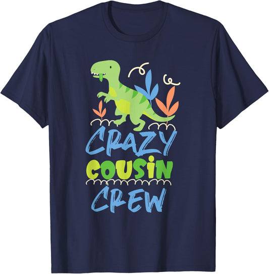 Crazy Cousin Crew Boys Dino Dinosaur T-Shirt - T-Shirt | Navy