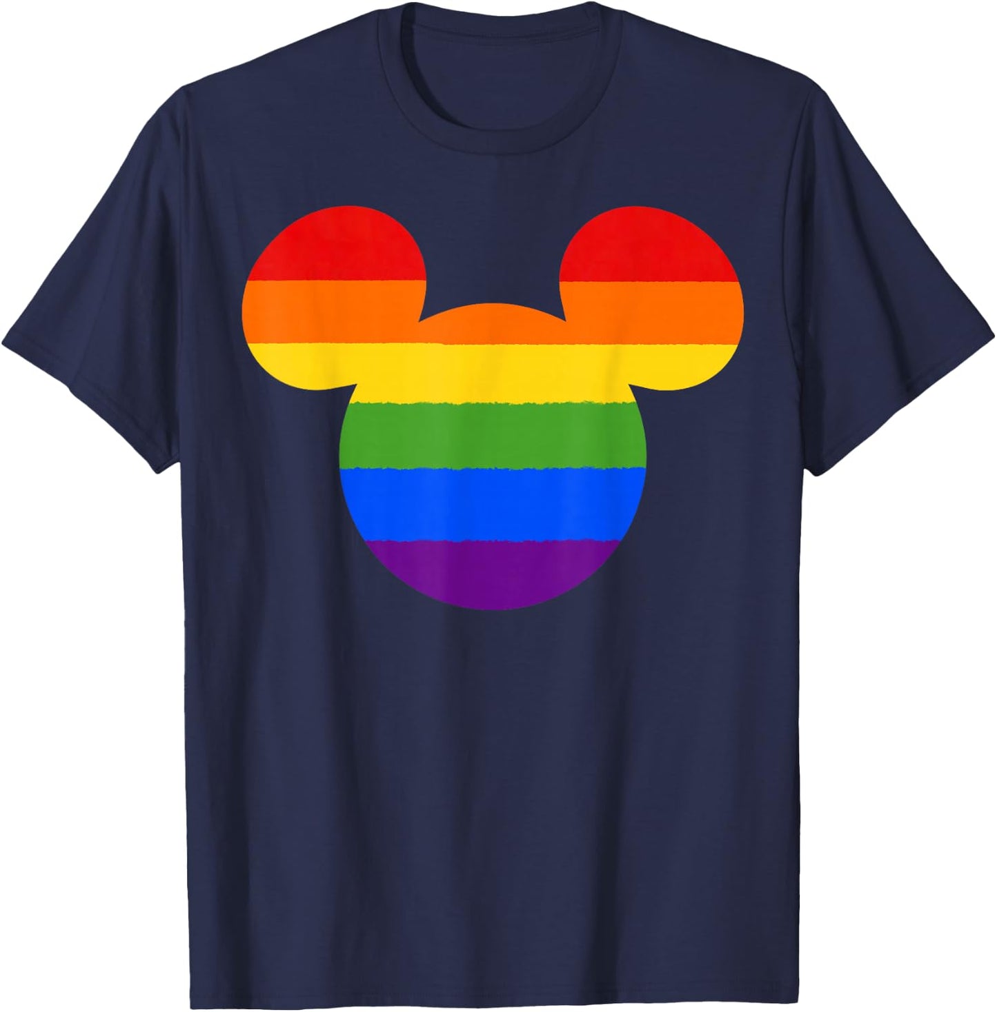 Disney Mickey and Friends Mickey Rainbow Fill Small T-Shirt - T-Shirt | Navy