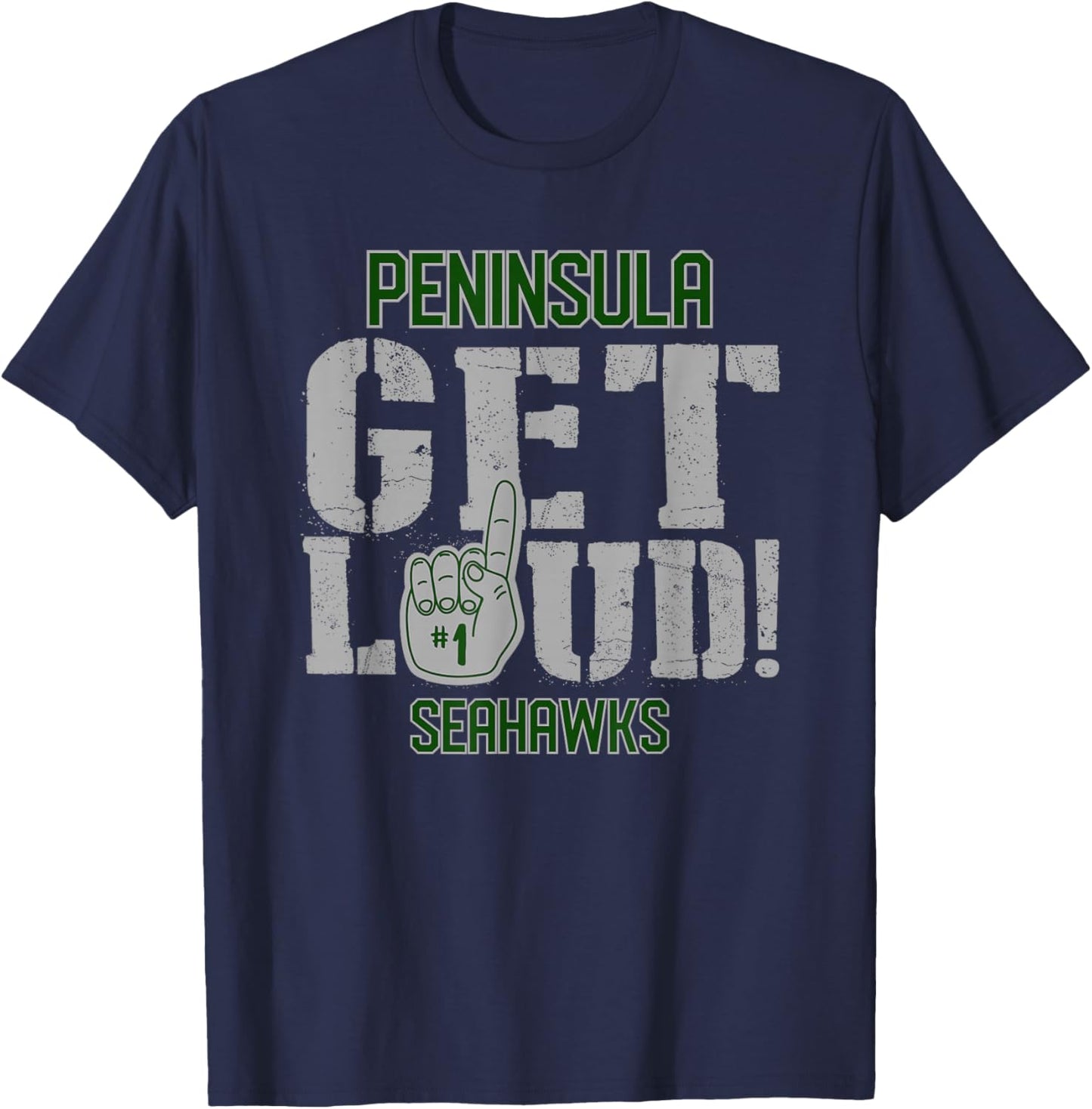 Peninsula High School GET LOUD Seahawks T-Shirt - T-Shirt | Navy