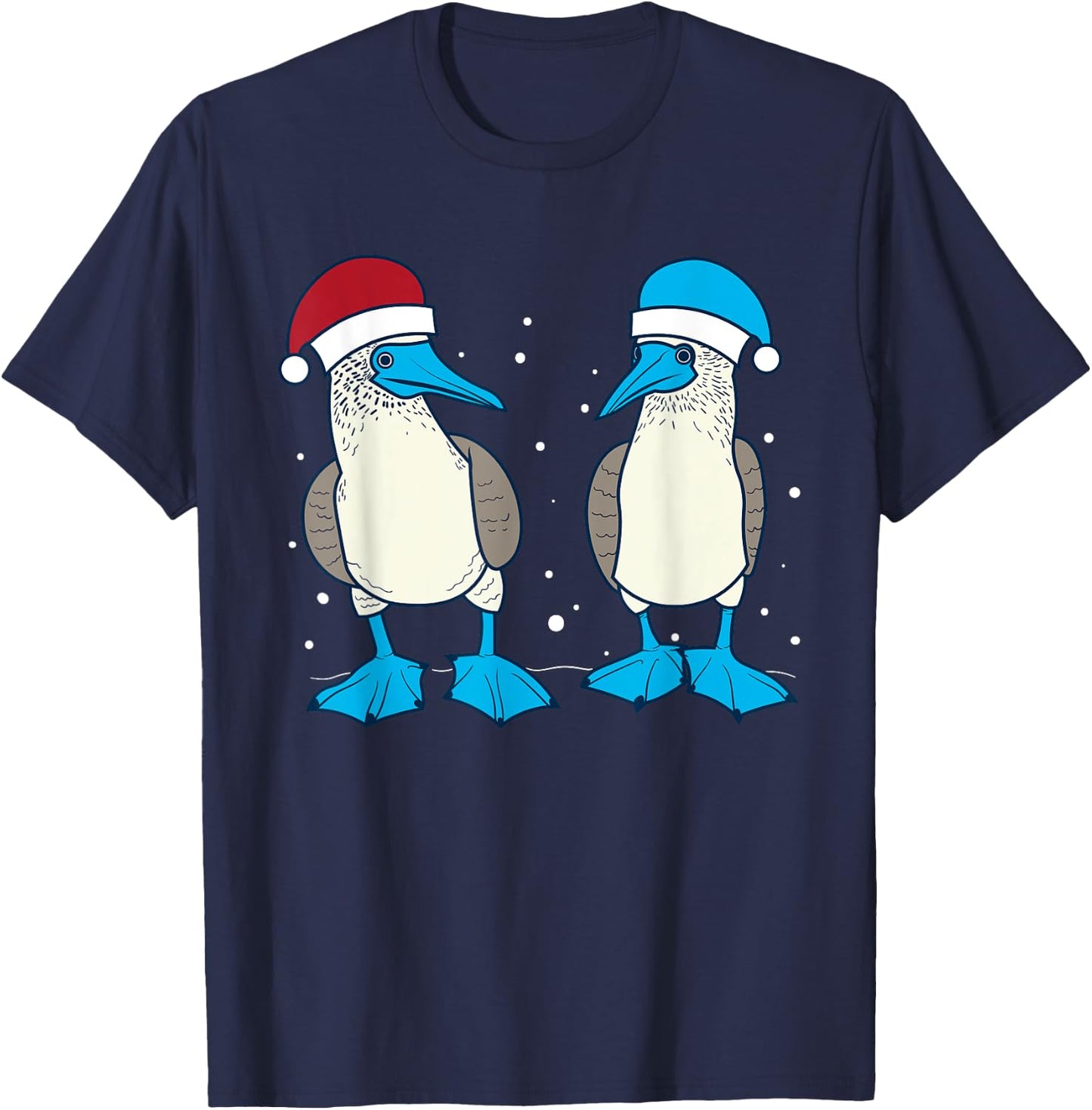 Seabirds Blue Footed Booby Bird Galapagos Islands Christmas T-Shirt - T-Shirt | Navy