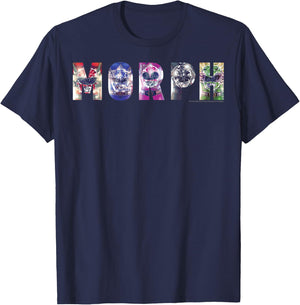 Power Rangers Heroes And Villains Graphic Color Group Poster T-Shirt - T-Shirt | Navy