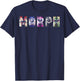 Power Rangers Heroes And Villains Graphic Color Group Poster T-Shirt - T-Shirt | Navy