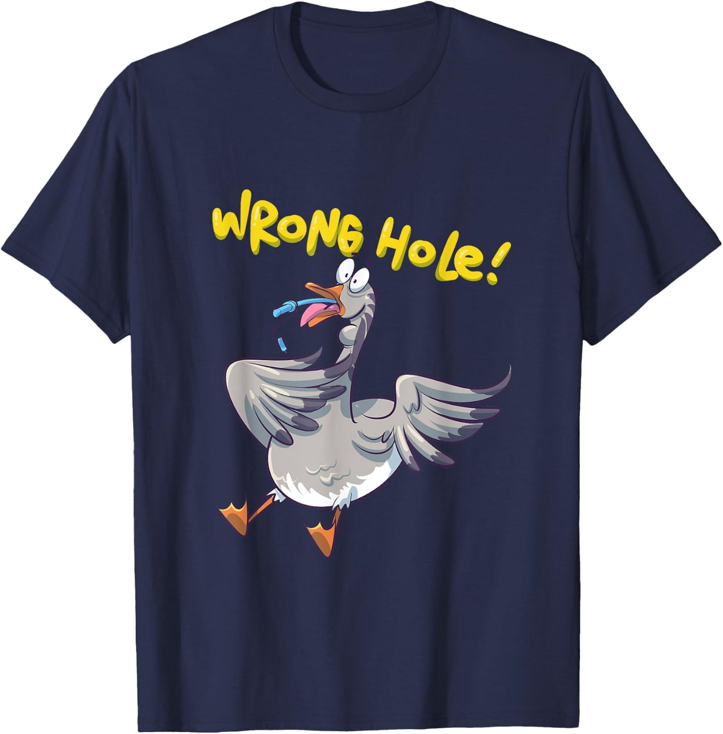 Funny Anesthesia tubed then goose humorous anesthesia gift T-Shirt - T-Shirt | Navy
