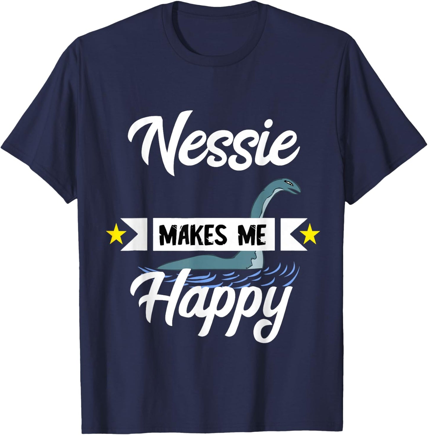 Nessie Macht Mich Glücklich Irish Monster Loch Ness T-Shirt - T-Shirt | Navy