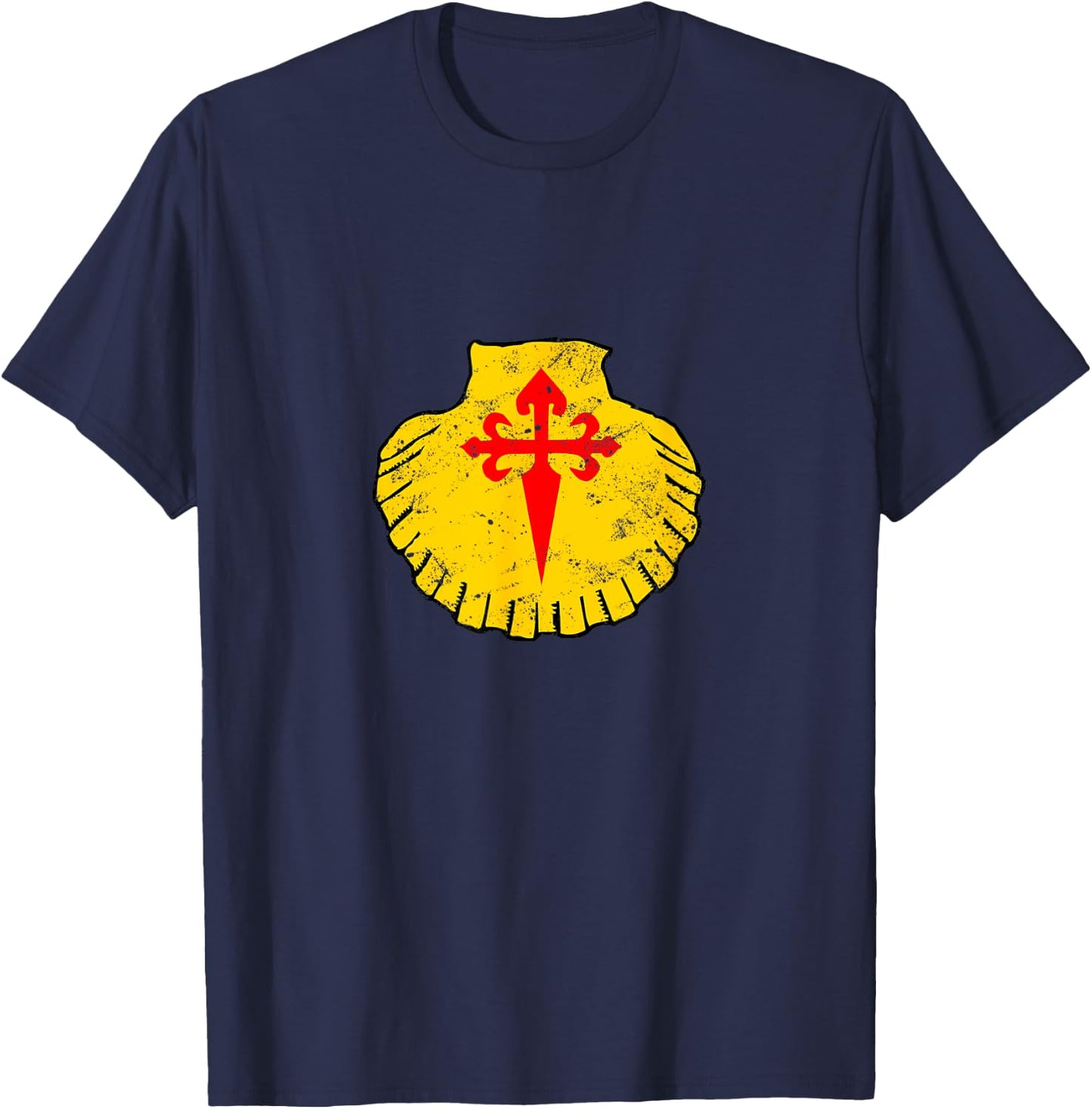 Camino de Santiago Compostela Gift Spain Shell Of St. James T-Shirt - T-Shirt | Navy