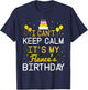 I Can't Keep Calm It's My Fiance's Birthday Funny Bday Gift T-Shirt - T-Shirt | Navy