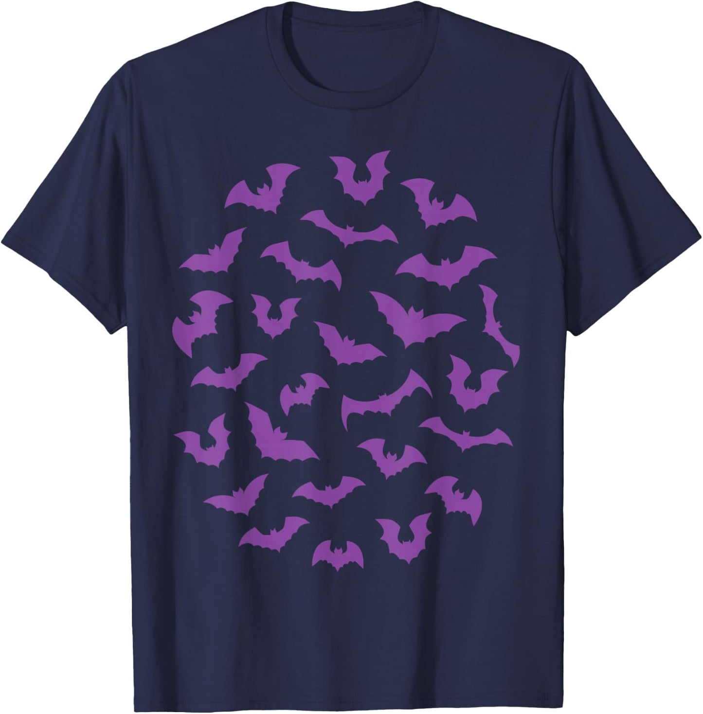 Pastel goth purple spooky bats punk witch T-Shirt - T-Shirt | Navy