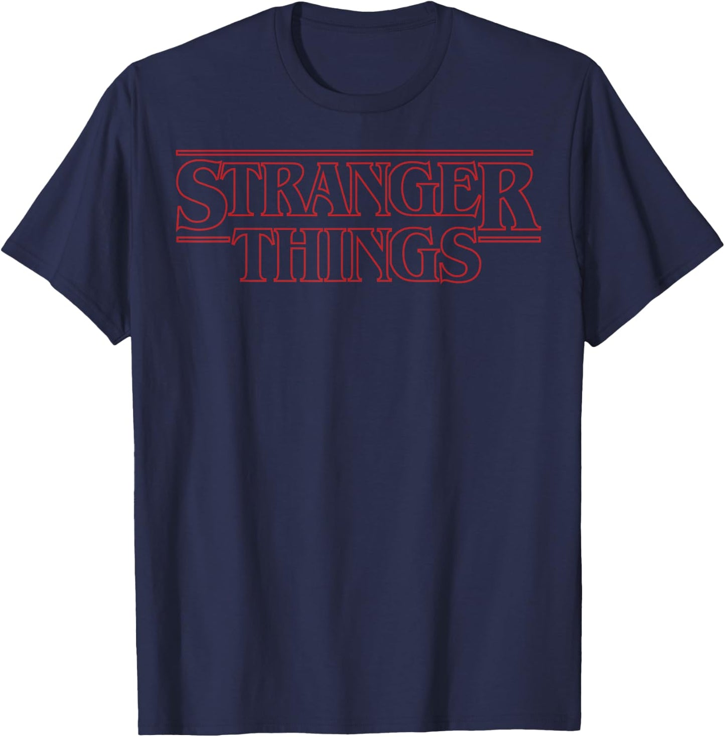 Netflix Stranger Things Outline Logo T-Shirt - T-Shirt | Navy