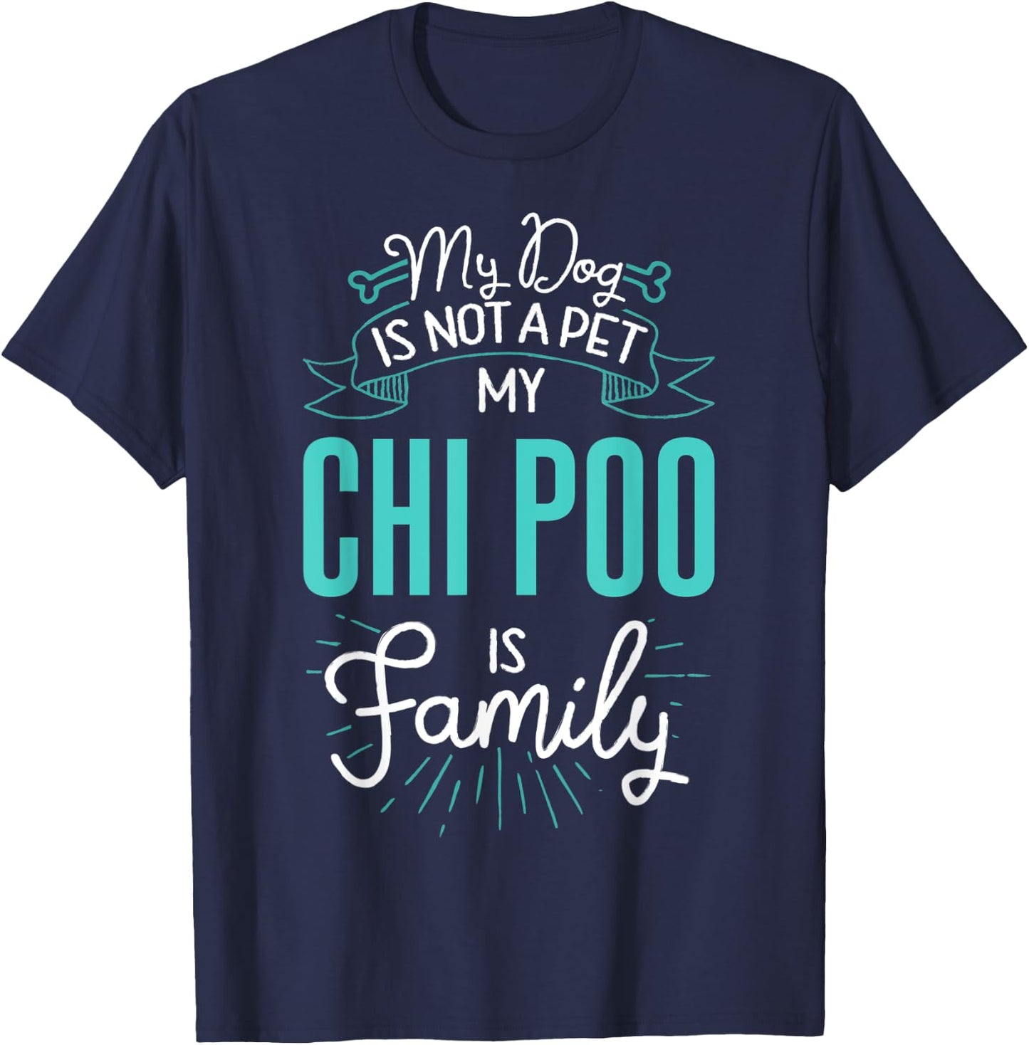 Cute Chi Poo Shirt Family Dog Gift Men T-Shirt - T-Shirt | Navy