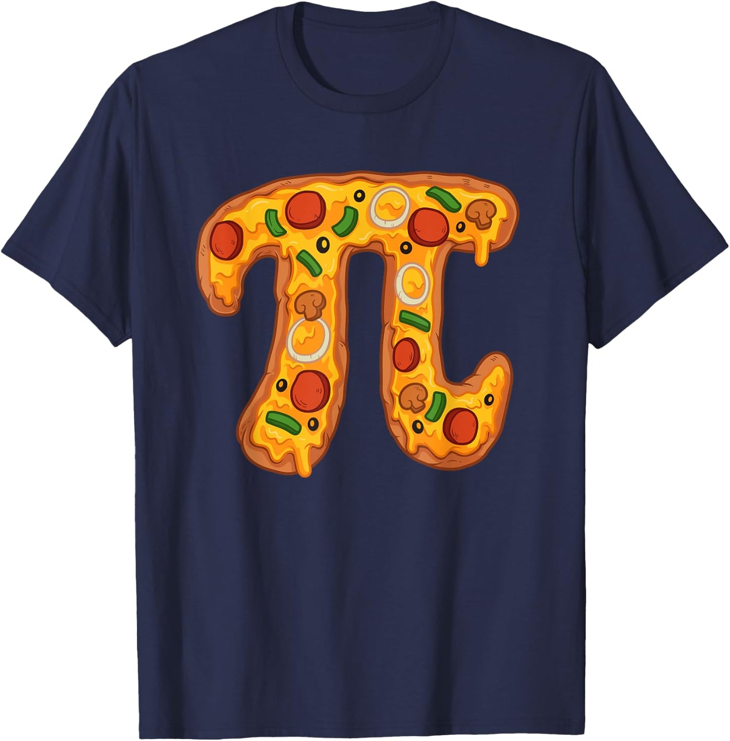 Funny Pi Day Pizza Pie Math Club Joke T-Shirt - T-Shirt | Navy