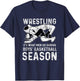 Wrestler Shop Men's Wrestling , Black, Small T-Shirt - T-Shirt | Navy