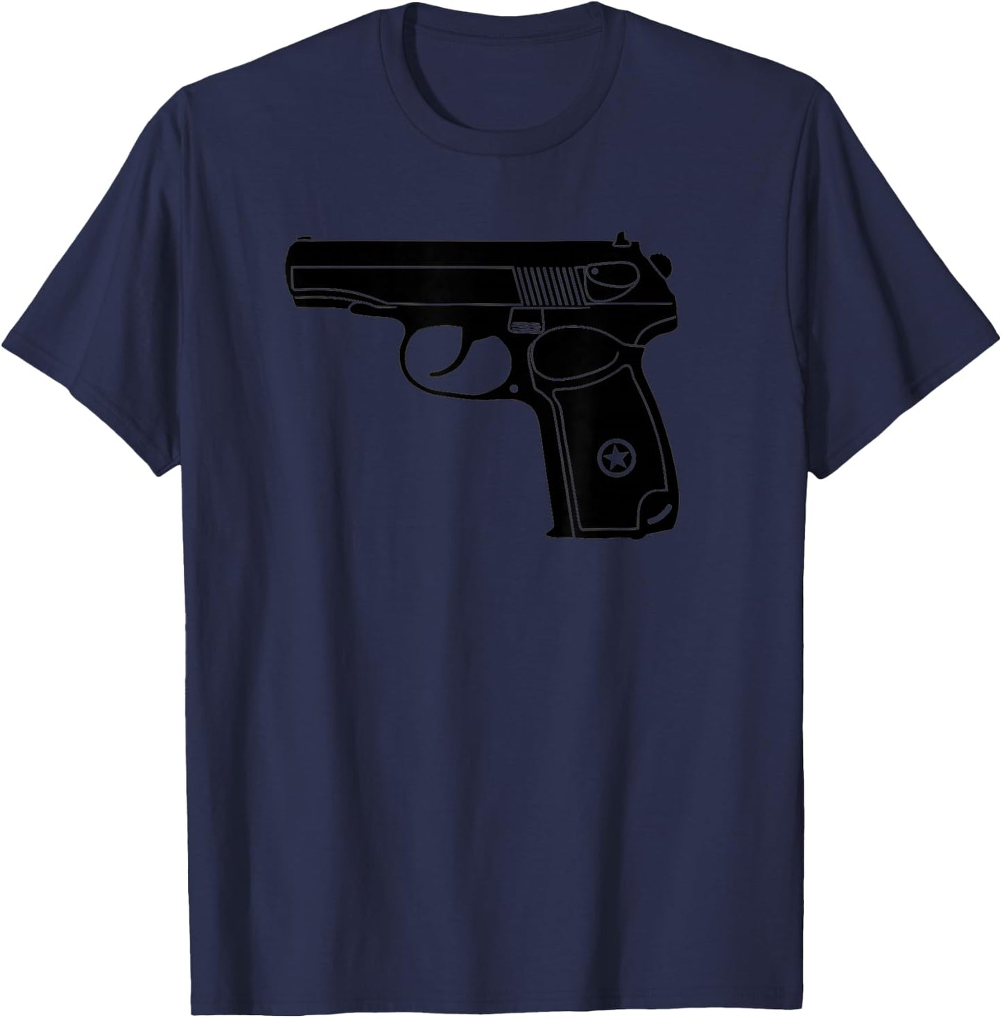 Makarov SOVI8 Vintage Propaganda Gun. T-Shirt - T-Shirt | Navy