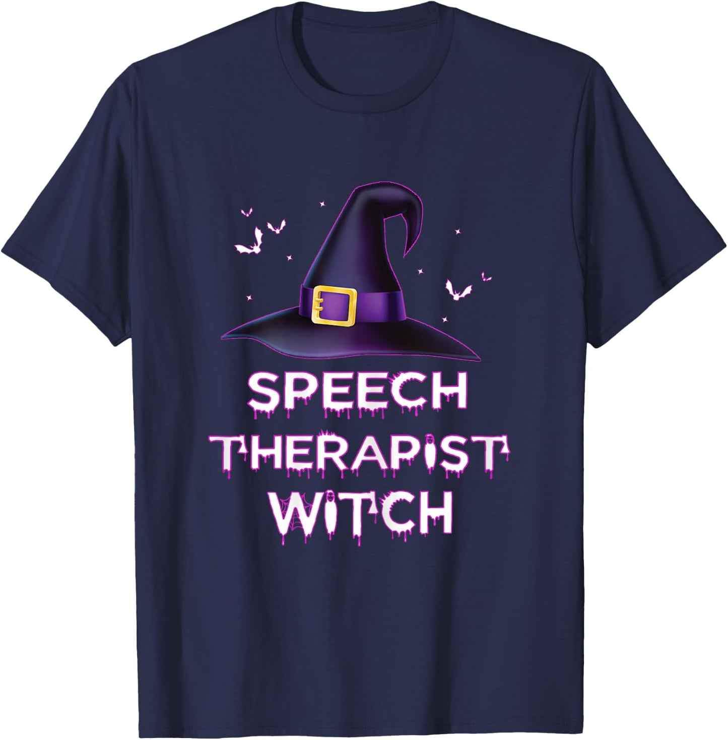 Spooky Speech Therapist Witch Halloween Costume 2023 T-Shirt - T-Shirt | Navy