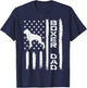 Boxer Dad US Flag Vintage Patriotic Dog Lover Owner Men Gift T-Shirt - T-Shirt | Navy