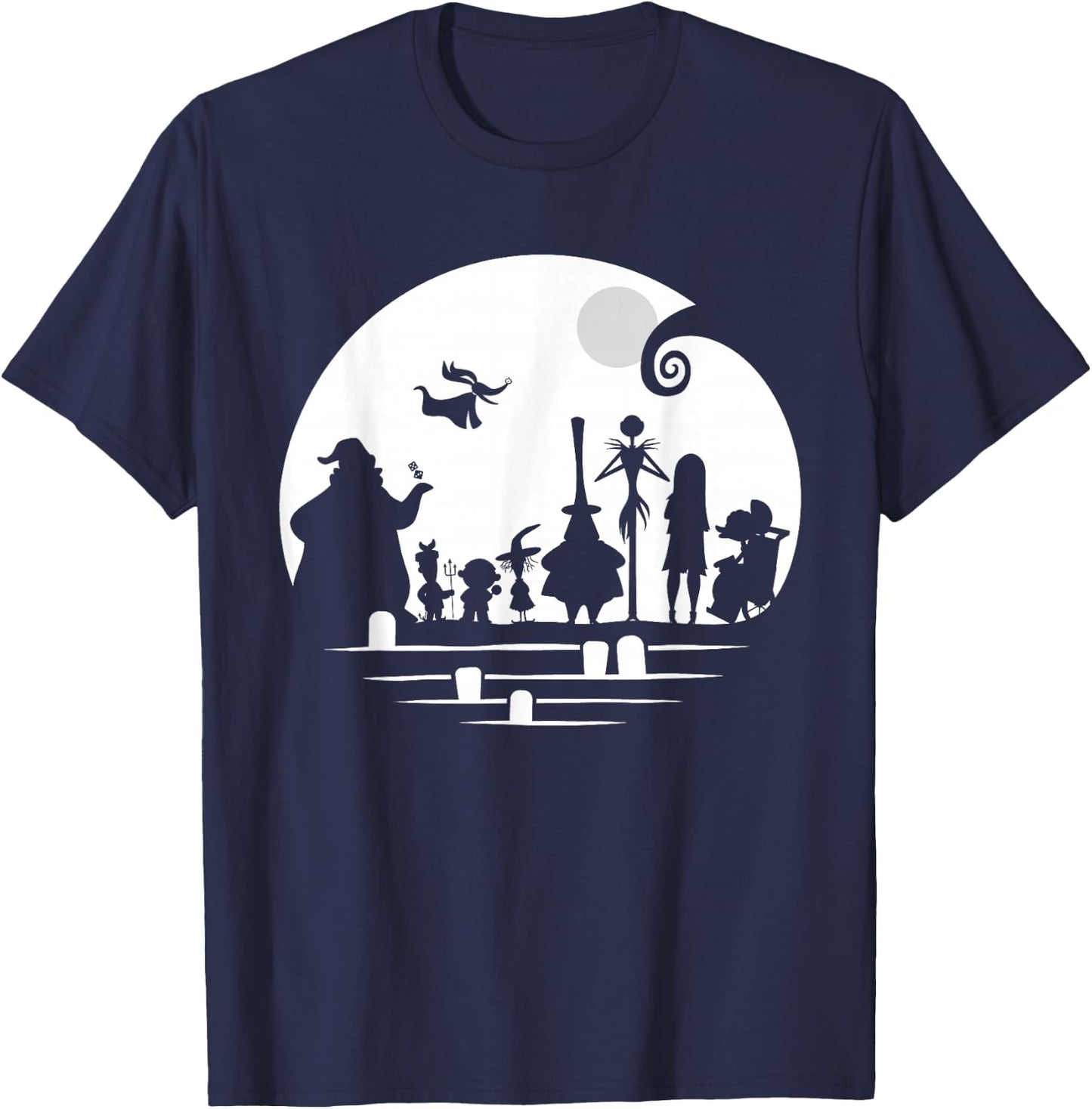 Disney The Nightmare Before Christmas Character Silhouette T-Shirt - T-Shirt | Navy