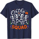 Ortho Squad Skeleton Halloween Orthopedic Nurse RN T-Shirt - T-Shirt | Navy