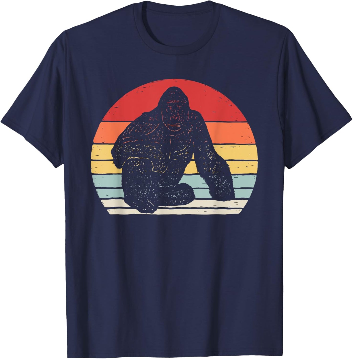 Vintage Retro Gorilla T-Shirt - T-Shirt | Navy