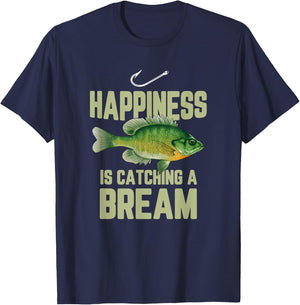 Funny Bream Fishing Pan Fish Sunfish Freshwater Angler Gift T-Shirt - T-Shirt | Navy