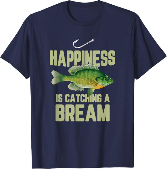 Funny Bream Fishing Pan Fish Sunfish Freshwater Angler Gift T-Shirt - T-Shirt | Navy