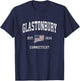 Glastonbury Connecticut CT Vintage American Flag Design Kids Men T-Shirt - T-Shirt | Navy