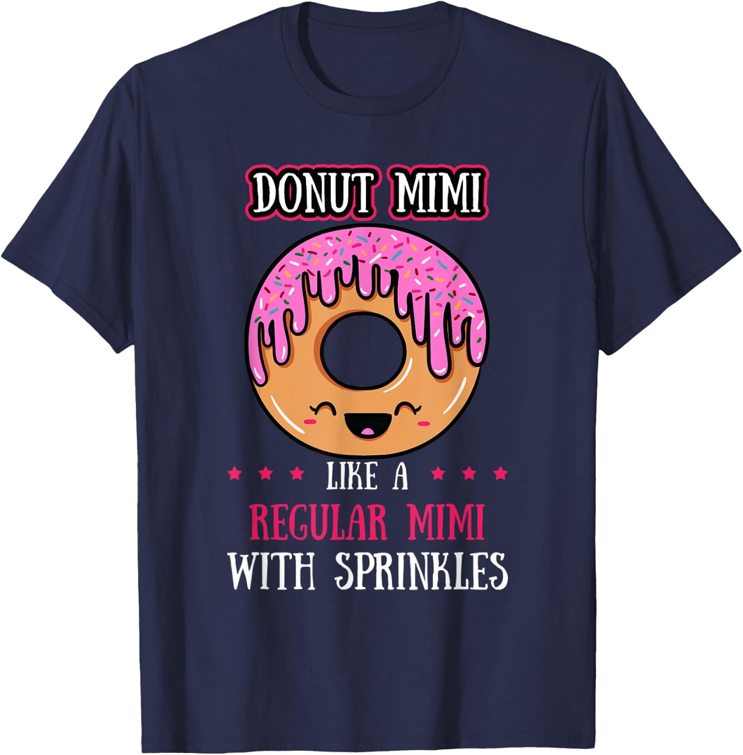 Donut Mimi Doughnut Mother Fried Dough Lover Mommy T-Shirt - T-Shirt | Navy