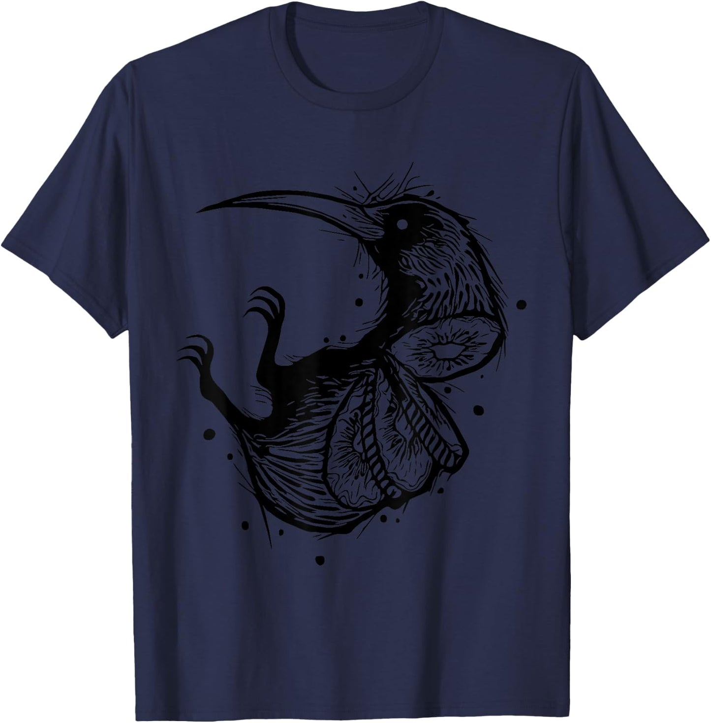 Cute New Zealand Kiwi Bird Shirt Tattoo Style Kiwifruit Gift T-Shirt - T-Shirt | Navy