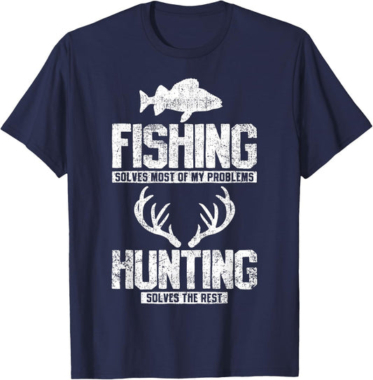 Fishing Hunting T-Shirt - T-Shirt | Navy