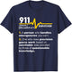 911 Dispatcher Definition Handles Emergencies Dispatch T-Shirt - T-Shirt | Navy