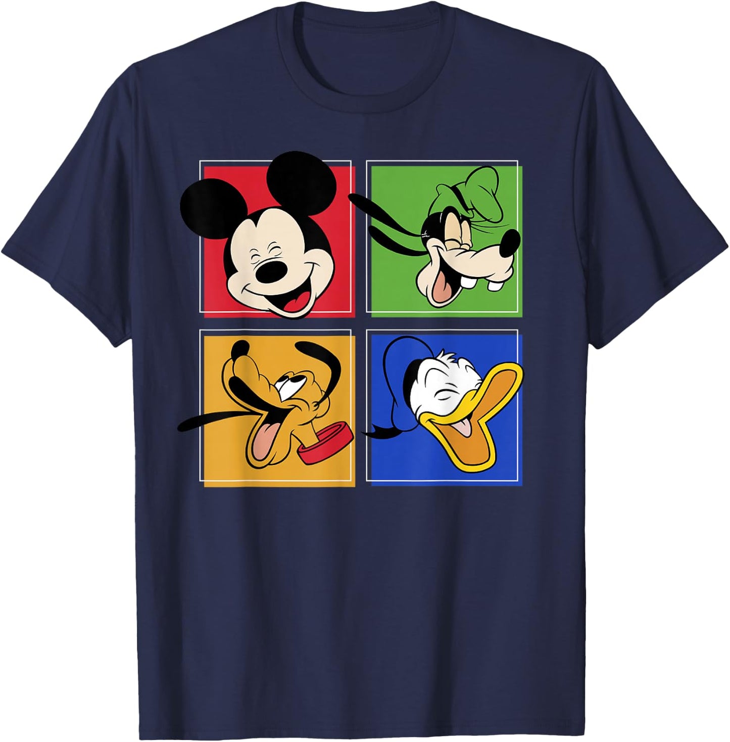 Disney Mickey And Friends Group Shot Box Up T-Shirt - T-Shirt | Navy