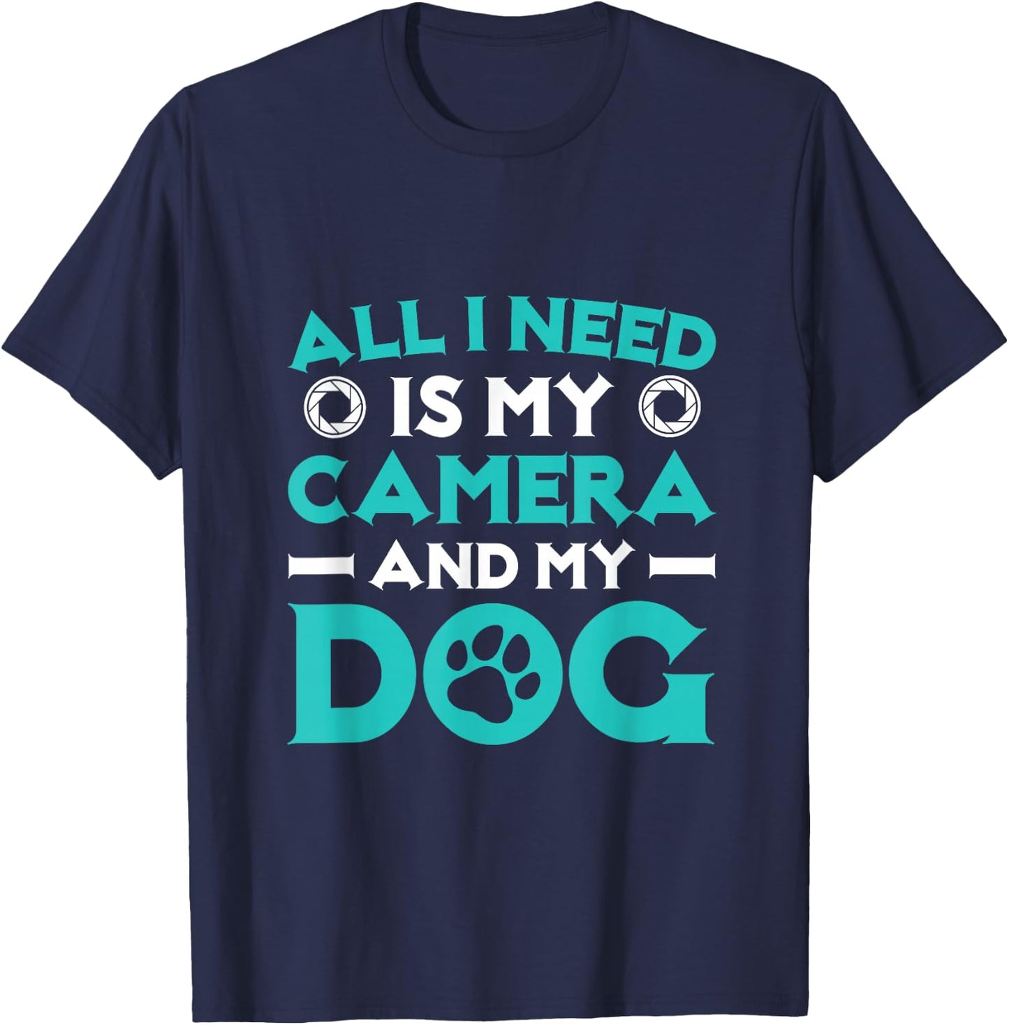 Photographer Dog Owner Photography Camera T-Shirt - T-Shirt | Navy