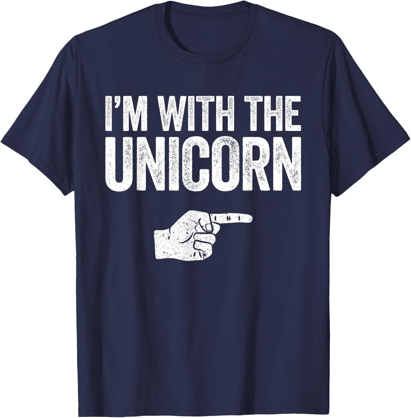 I'm With The Unicorn Matching Unicorn Costume Shirt T-Shirt - T-Shirt | Navy