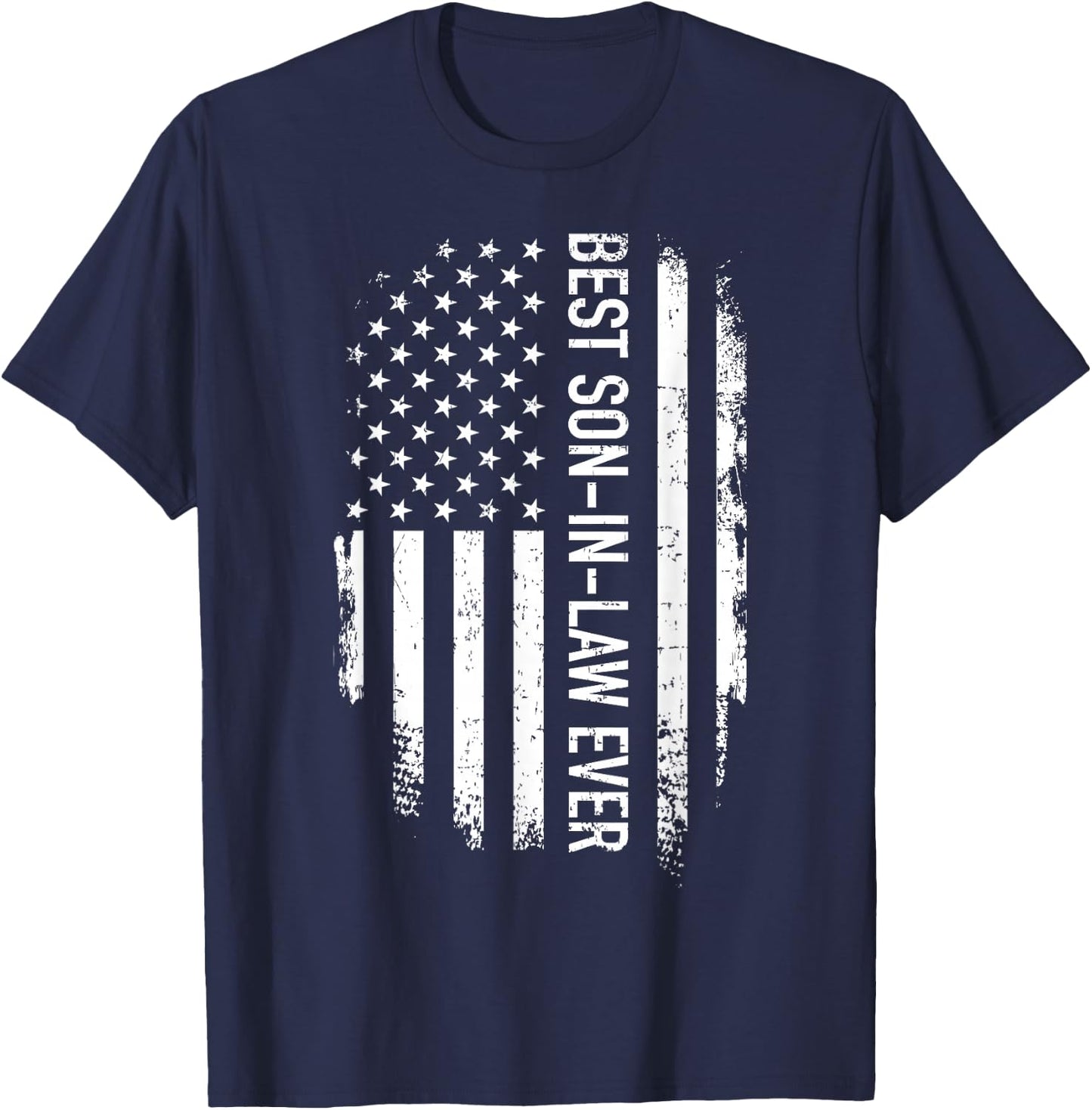 Best Son-in-Law Ever US American Vintage Flag T-Shirt - T-Shirt | Navy