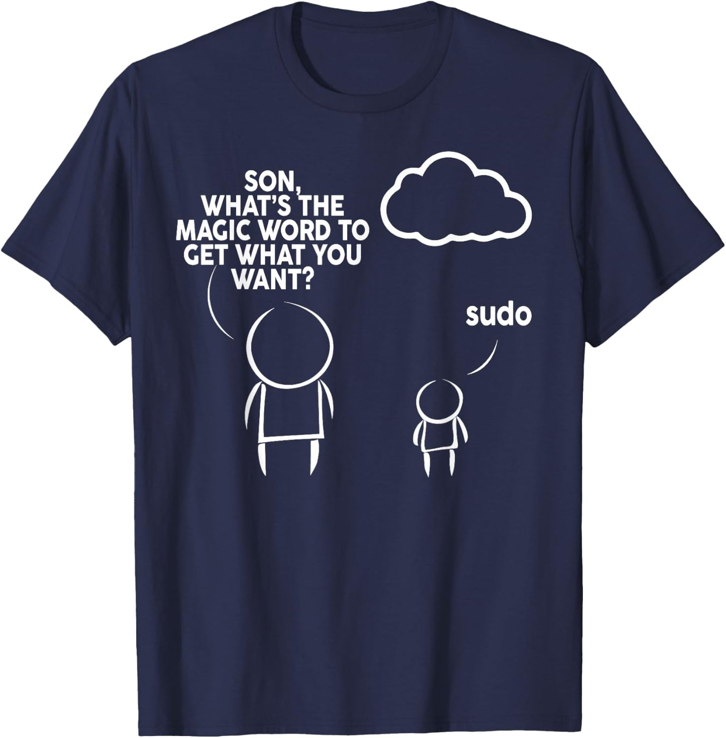 Funny Geek Programmer Nerd Dad Men Father Developer Computer T-Shirt - T-Shirt | Navy