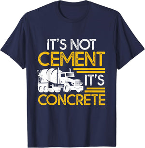SHIRTSIDE Concrete Men's & Women's Black Concrete Pump Operator , Classic Fit, Short Sleeve, Small, Round Neck, Modern Concrete Design, All Seasons T-Shirt - T-Shirt | Navy