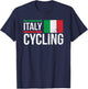 Italy Cycling Cyclist Bike Riding Racing Italian Flag T-Shirt - T-Shirt | Navy