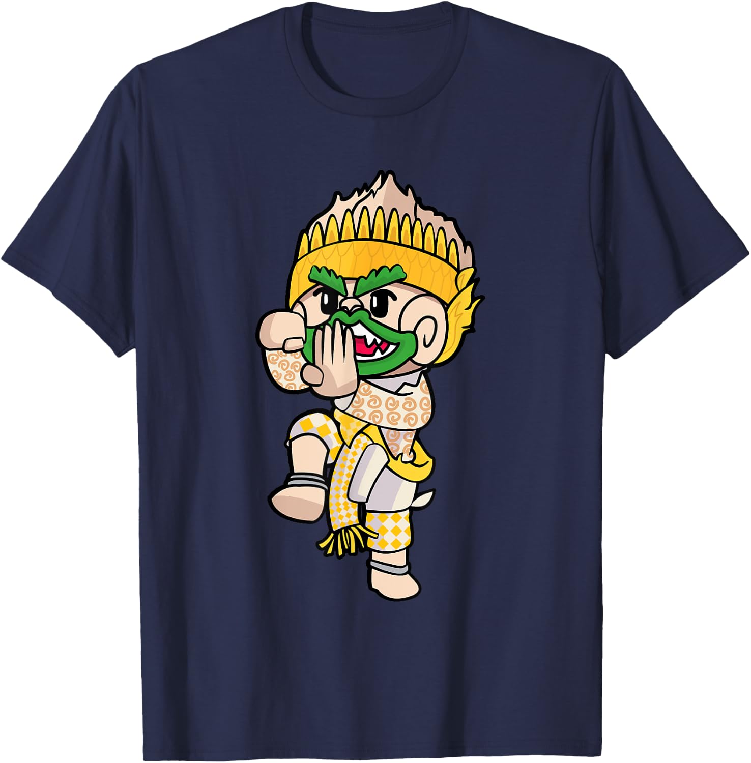 Cambodian Khmer Thai and Lao Hanuman Idol Monkey King T-Shirt - T-Shirt | Navy